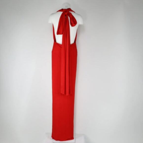 Missguided Halter Gown Red 8 - Picture 2 of 10